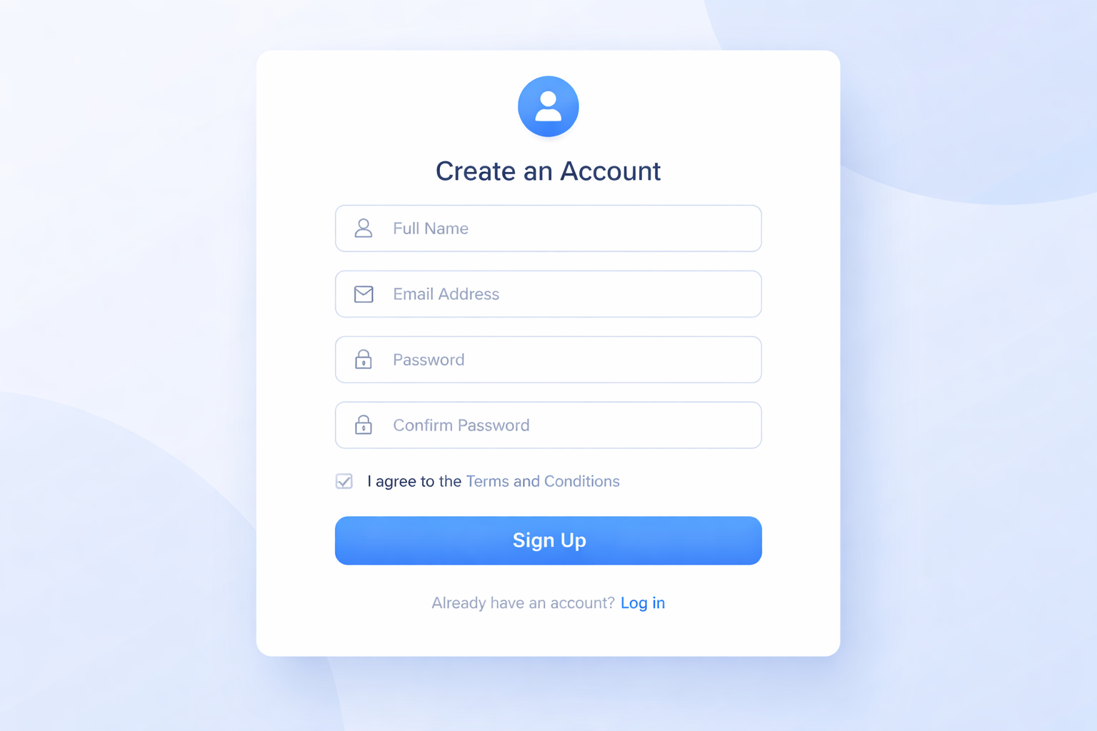 Anmeldung Visualisierung